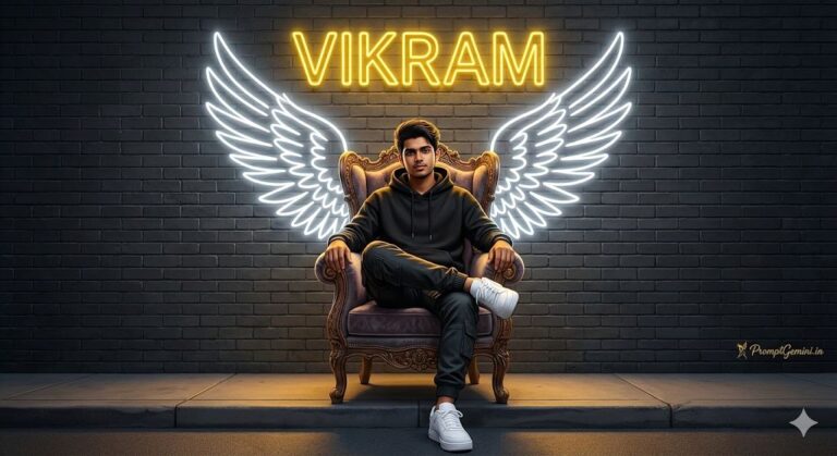 Viral 3D Wings Name Art AI Prompt