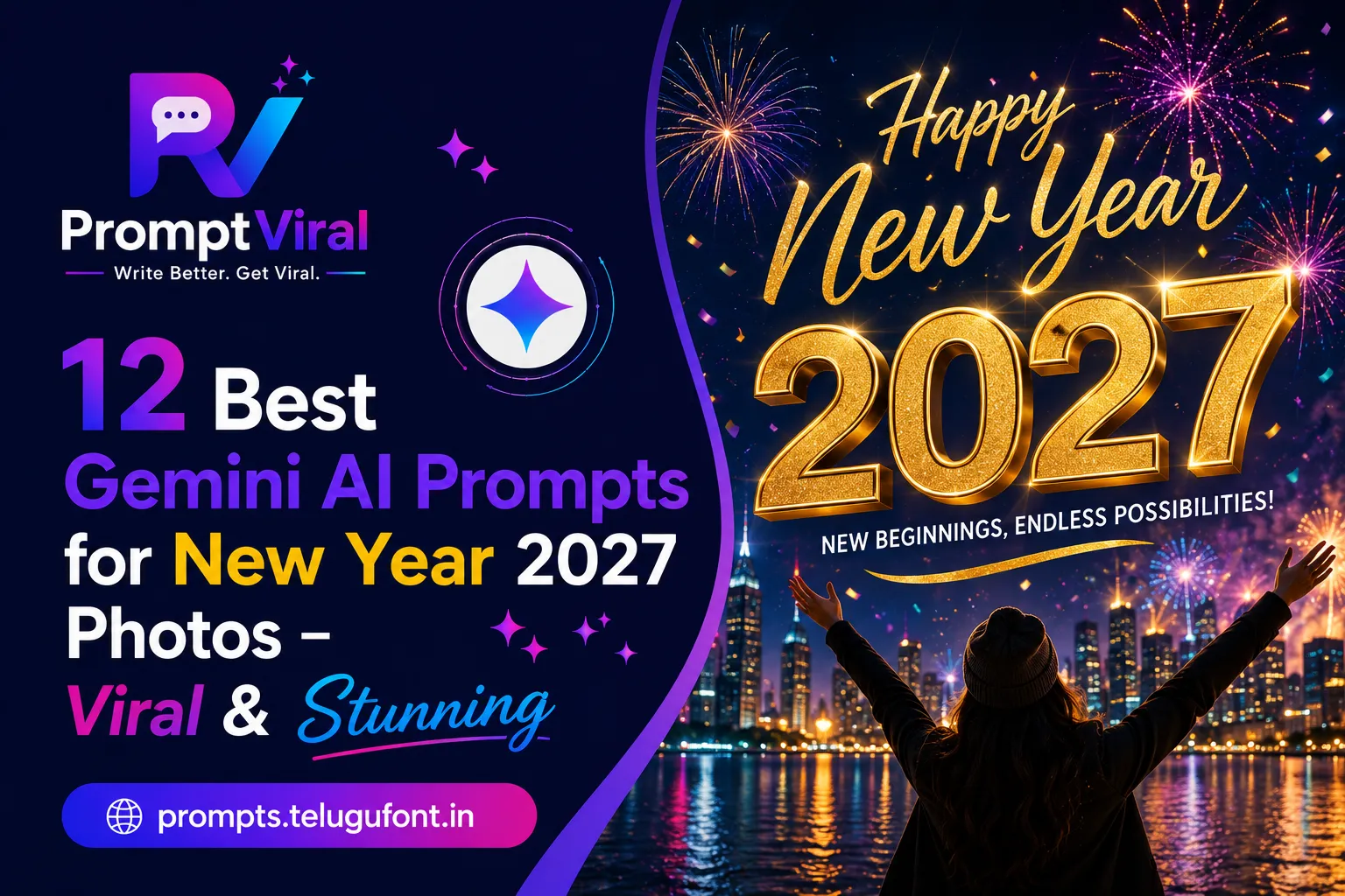 Gemini AI prompts for New Year 2027 photos