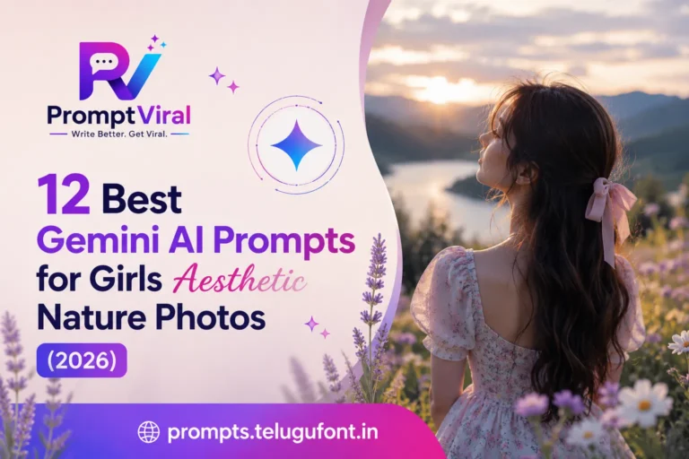 Gemini AI prompts for girls aesthetic nature photos