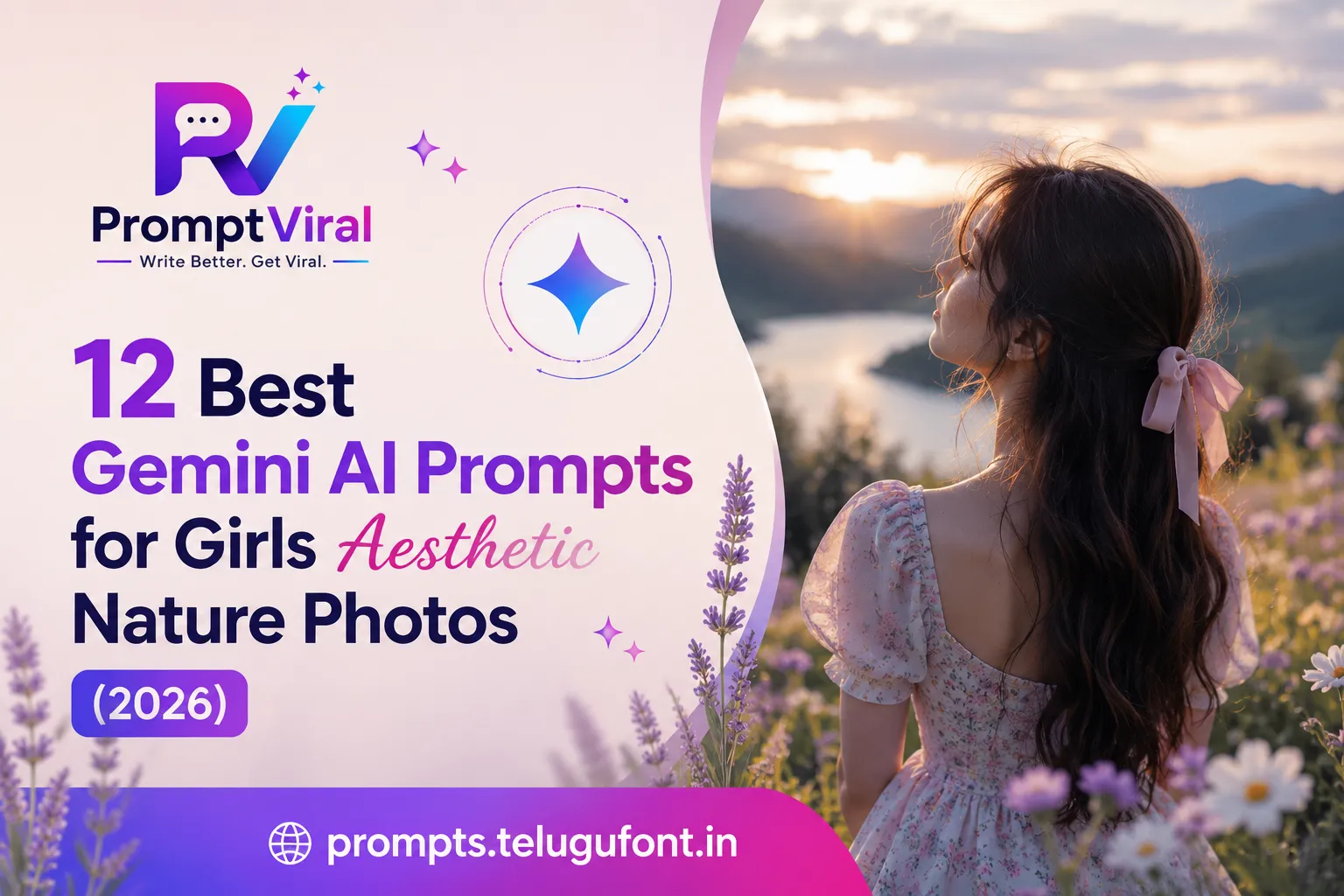 Gemini AI prompts for girls aesthetic nature photos